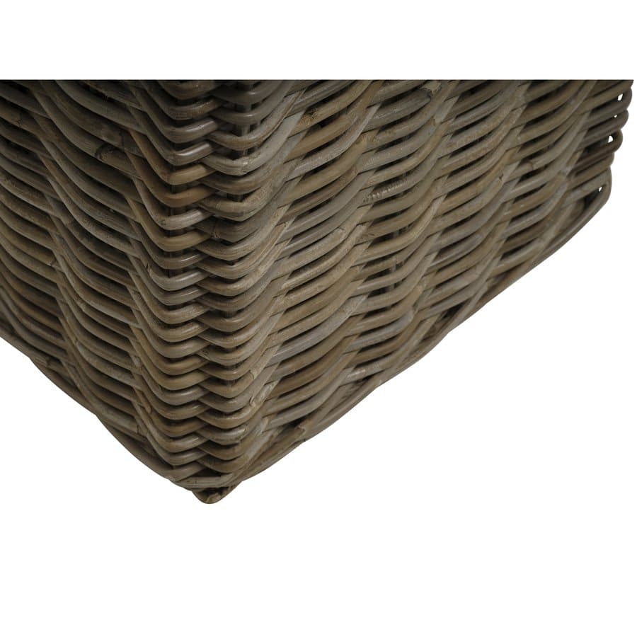 London Kurvesæt Gråvasket Kubu Rattan Sæt