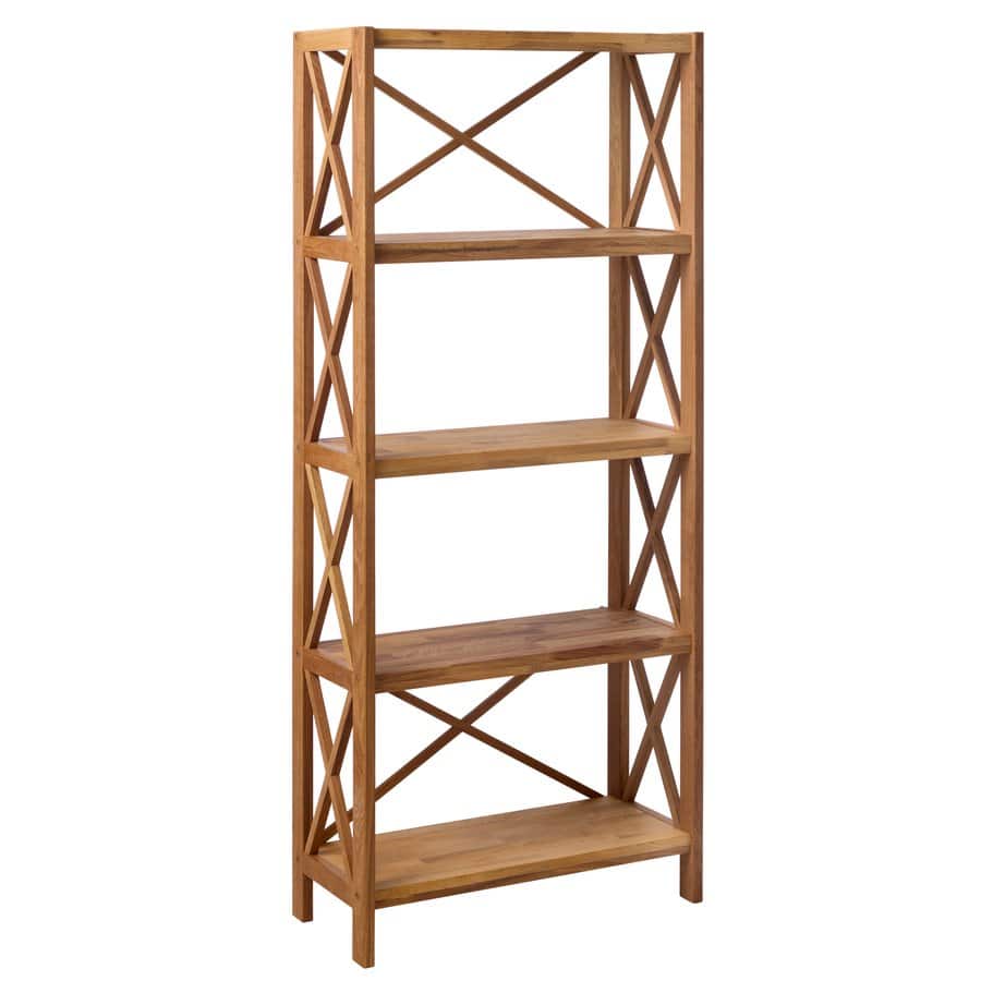 Lörrach Reol Naturlig Olieret Egetræ B70Xh161Xd30Cm