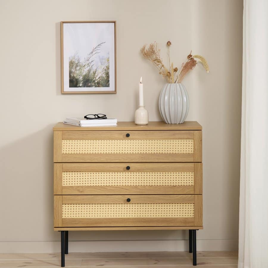 Moers Kommode Egetræs Melamin Natur Polyrattan