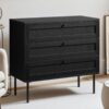 Moers Kommode Sort Melamin Polyrattan Skuffer