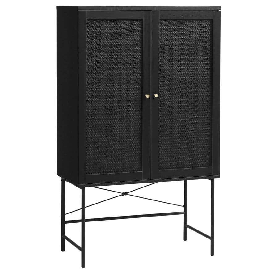 moers-skab-i-sort-melamin-og-polyrattan-med-metal-ben-fra-unique-furni-34533013-2 Moers Skab Sort Melamin Polyrattan Metal