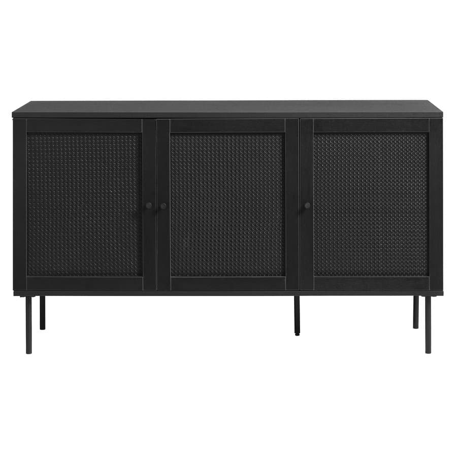 Moers Skænk Sort Melamin Polyrattan Sort