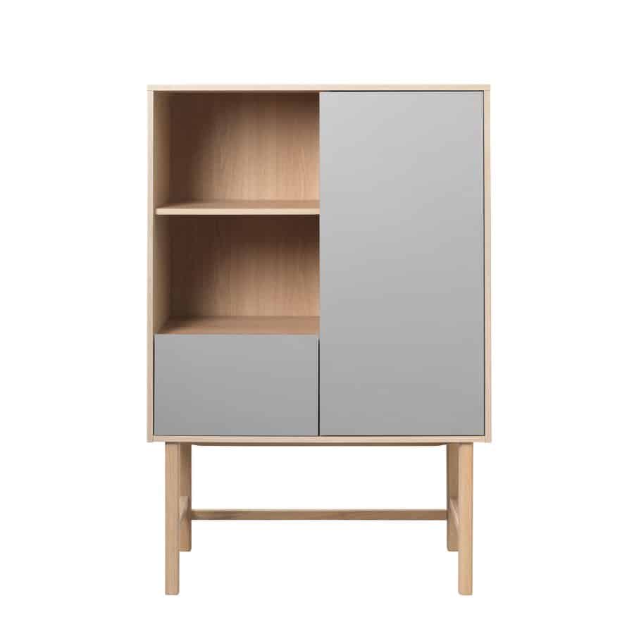 Nagoya Skab Egetræ Grå Hpl B100Xd45Xh150Cm