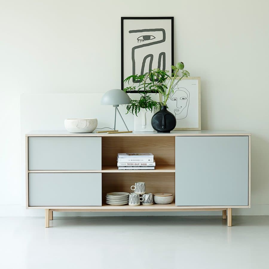 Nagoya Skænk Hvidpigmenteret Egetræ B180Xh75Xd45Cm