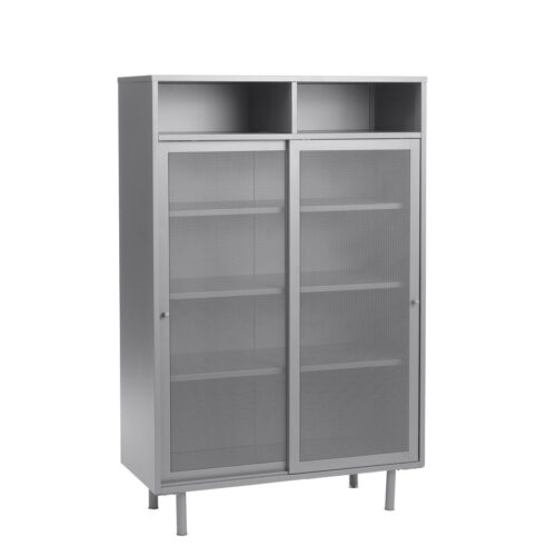 Norderstedt Skab Greige Metal B90Xh140Xd40Cm