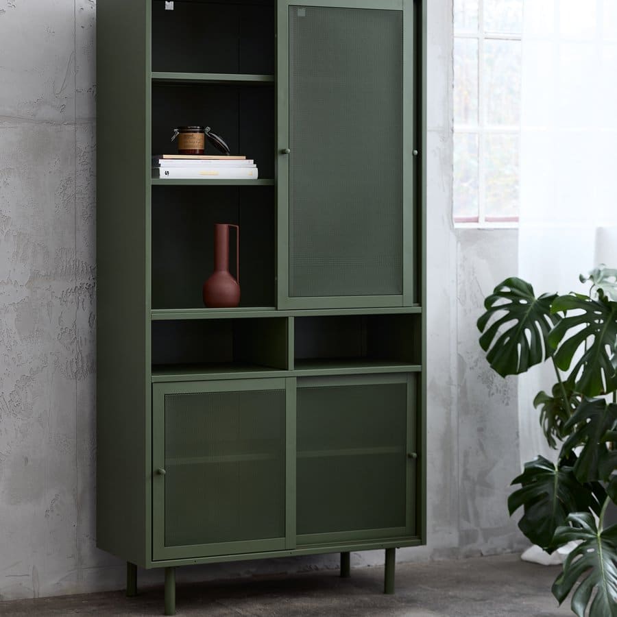 Norderstedt Skab Olivengrøn Metal B90Xd40Xh180Cm