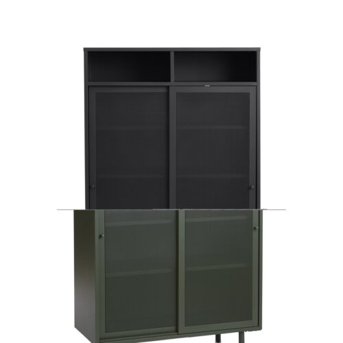 Norderstedt Skab Olivengrøn Metal B90Xh140Xd40Cm