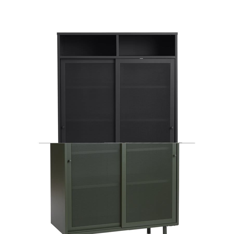 Norderstedt Skab Olivengrøn Metal B90Xh140Xd40Cm