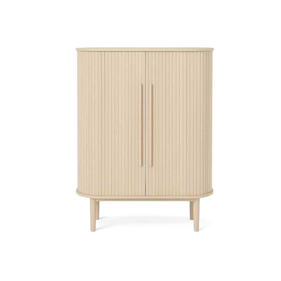 Saarbrücken Skab Hvidpigmenteret Egetræ B100Xd40Xh118Cm