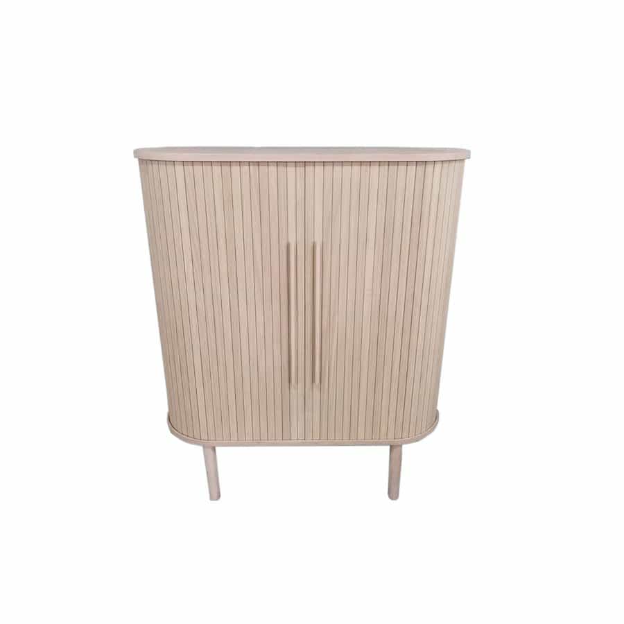 Saarbrücken Skab Hvidpigmenteret Egetræ B100Xd40Xh118Cm