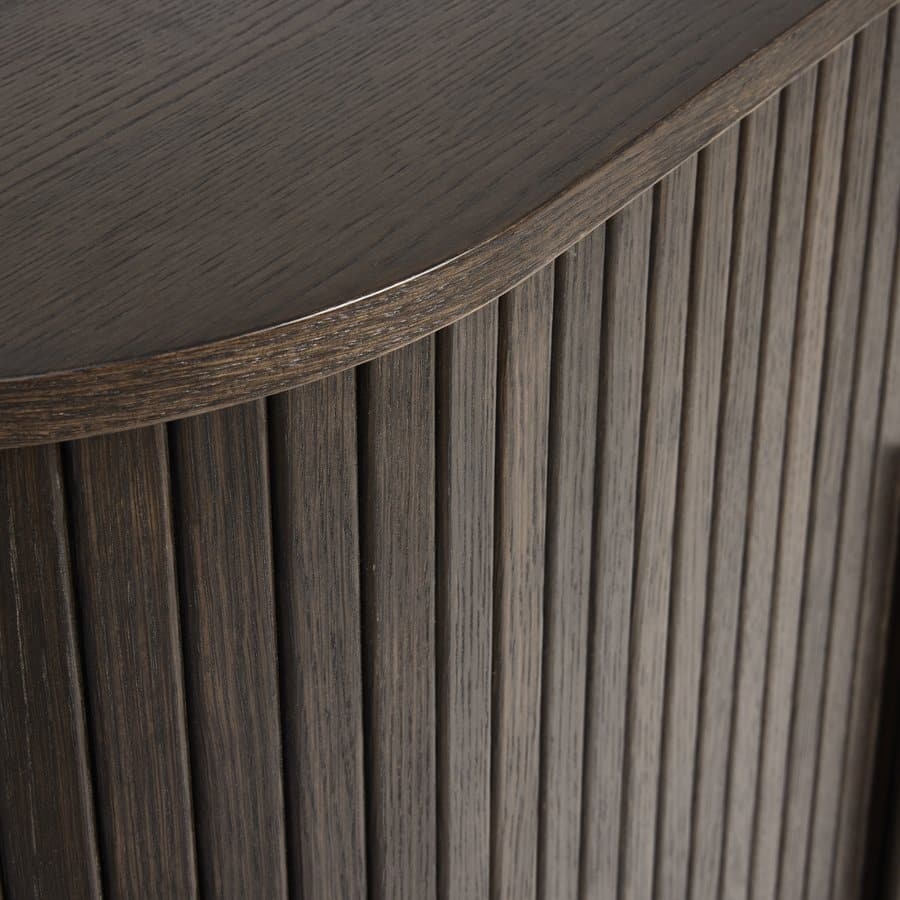 Saarbrücken Skab Mørk Espresso Egetræsfinér B100Xd40Xh118Cm