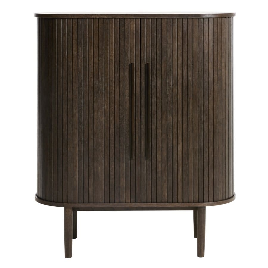 Saarbrücken Skab Mørk Espresso Egetræsfinér B100Xd40Xh118Cm