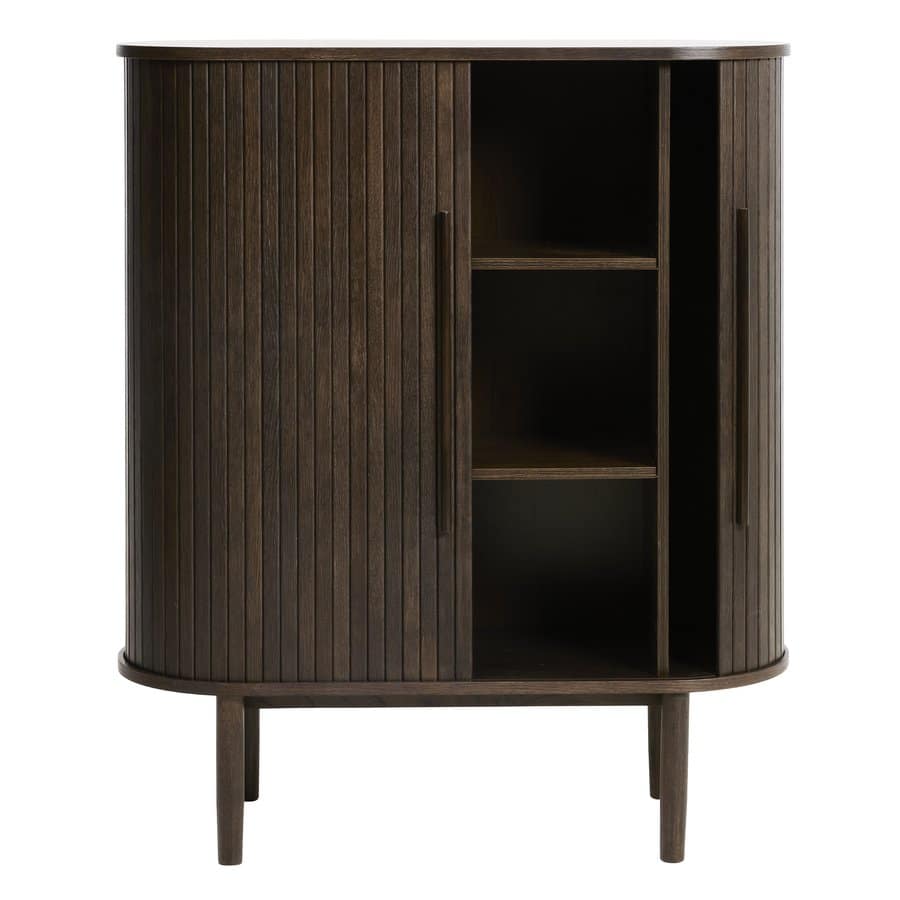 Saarbrücken Skab Mørk Espresso Egetræsfinér B100Xd40Xh118Cm