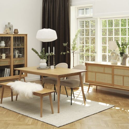 Shenzhen Skænk Natur Egetræ Rattan B180Xh80Xd45Cm