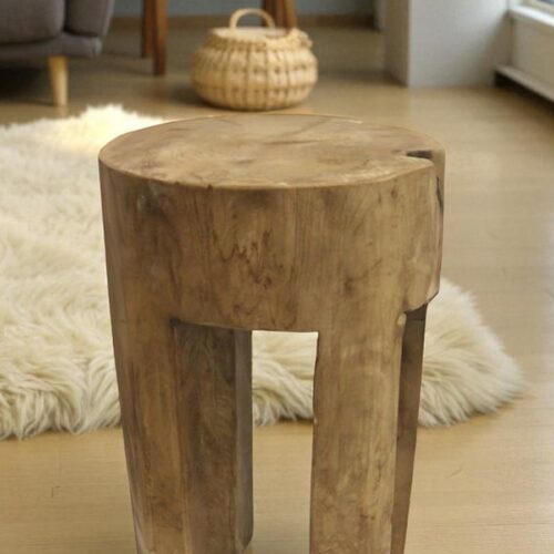 Skammel i Massiv Teaktræ fra Hundevad & Co | B30xH40cm