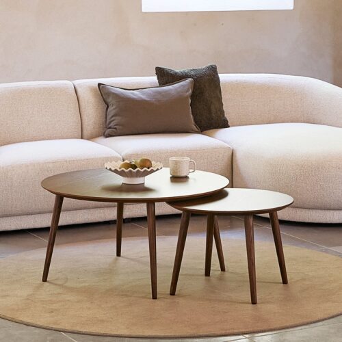 Tokyo Indskudsborde Røget Egetræ Sæt Ø88Xh45Cm