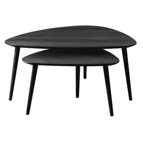 Tokyo Indskudsborde Sort Egetræsfiner Sæt B100Xd70Xh45Cm