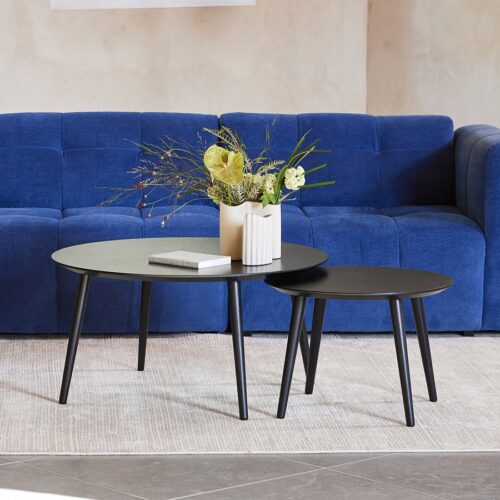 Tokyo Indskudsborde Sæt Sort Egetræsfinér Sort