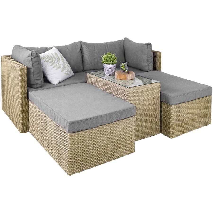venedig-loungest-i-brun-polyrattan-med-beige-stofhynder-fra-unique-fur-80140000-3 Venedig Loungesæt Brun Polyrattan Beige Stofhynder
