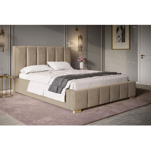 Superior Model 1 Polstret Sengeramme Med Opbevaring Fra CozyQuilt Sleep | Håndlaves i Møbelstof, Fløjl, Velour & Læder