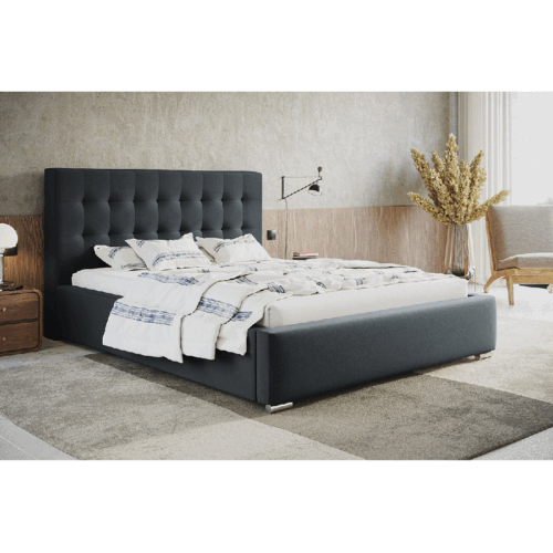 Superior Model 2 Polstret Sengeramme Med Opbevaring Fra CozyQuilt Sleep | Håndlaves i Møbelstof, Fløjl, Velour & Læder