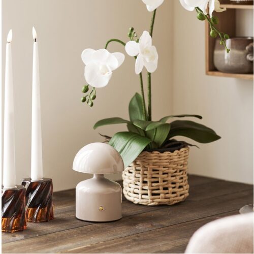 Aulla Genopladelig Bordlampe Gråt Stål Plastik