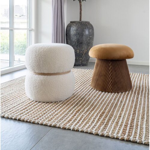 Avadi Tæppe I Uld Og Jute