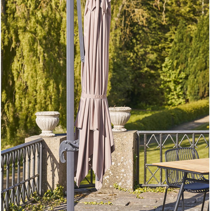 Baza Hængeparasol I Sandfarvet Med Fod