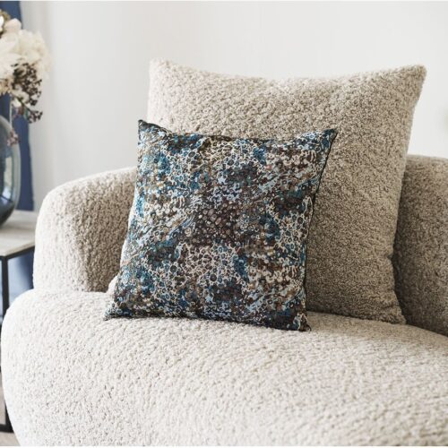 Blossom Pude Blå Brun Mix Polyester