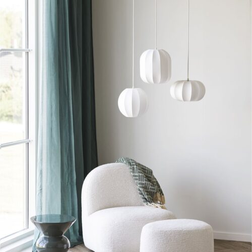 Coventry Pendel Hvid Resin Metal Ø28Xh15