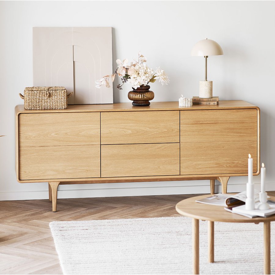 Darwin Skænk Natur Egetræ L180Xb45Xh75 Cm