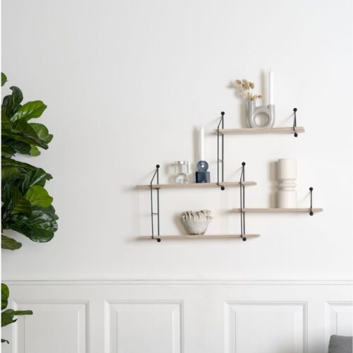 Harlem Hylde, 4 Træhylder Forskudt Med