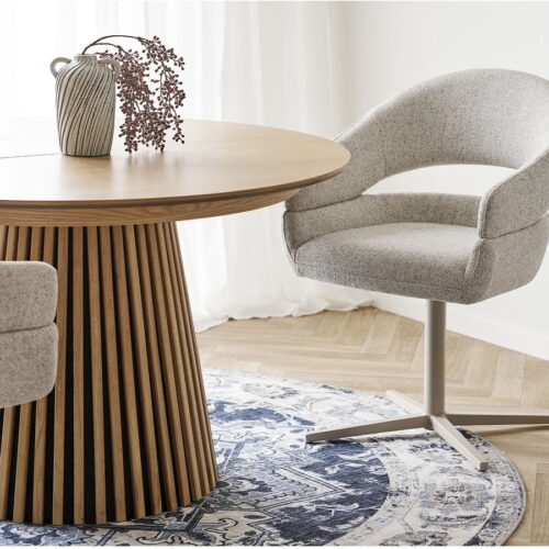 Havana Blå Tæppe I Chenille Fra