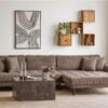 lido-hjrevendt-loungesofa-i-brun-fljl-med-sorte-trben-fra-house-nordic-1301617-1 Lido Højrevendt Loungesofa Brun Fløjl Sorte