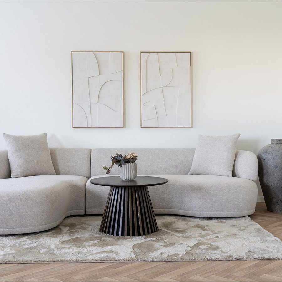 Miami Rektangelformet Tæppe Sandfarvet Polyester Fra