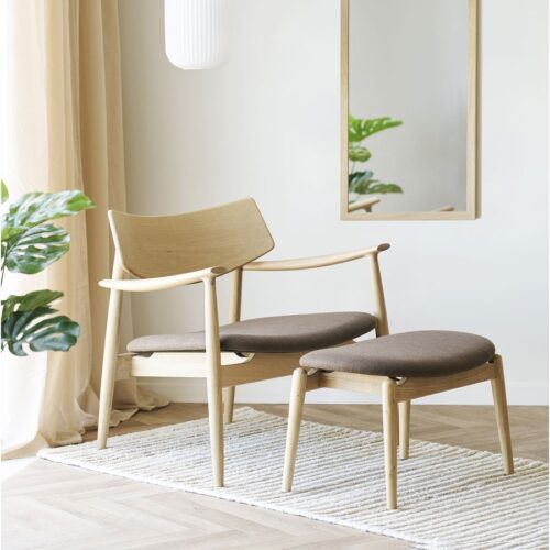 Olvera Loungestol Fodskammel Sæt Egetræ Natur