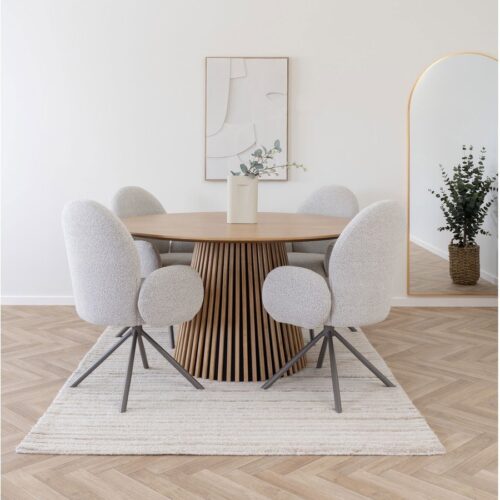 Osaka Spisebord Egefiner Natur Ø140Xh75Cm