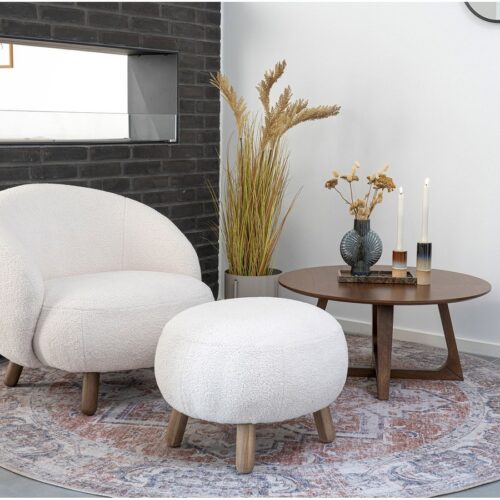 Savona Fodskammel I Hvidt Kunstig Lammeskin