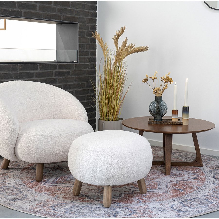 Savona Fodskammel I Hvidt Kunstig Lammeskin