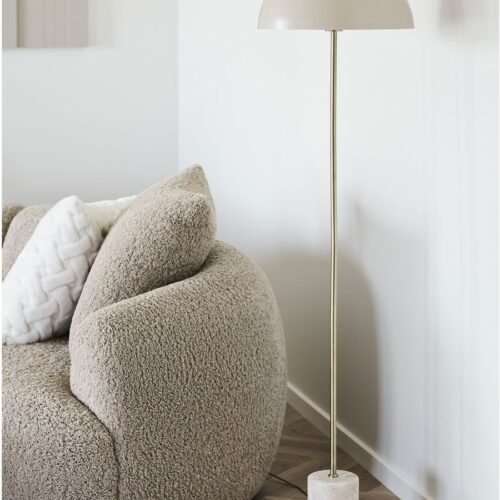 Sheffield Gulvlampe Beige Marmor Stål Ø40Xh155Cm
