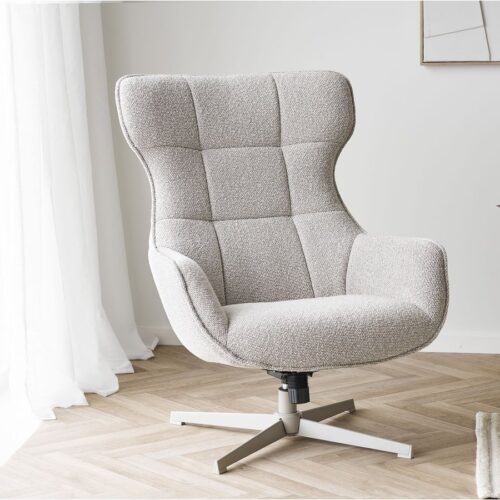 Turin Loungestol Med Drejefunktion I Naturfarvet