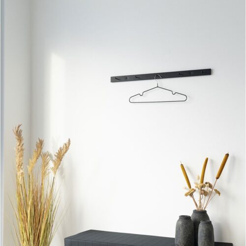 Vita Knagerække I Sort Stål Fra