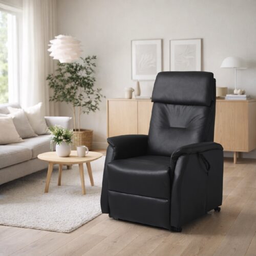 Alexander Lænestol i Møbelstof & Læder med Hjul fra Lexpo Living | 2 Motors Justerbart Ryglæn & Fodstøtte