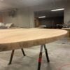 Silkeborg Rundt Snedker Spisebord i Massiv Egetræ Mat Lak fra Unique Handmade Furniture | Ø120 - Ø180 | Flere Planker Limet Sammen 1