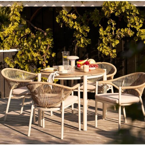 Abela Havemøbelsæt Sand Natur Sæt