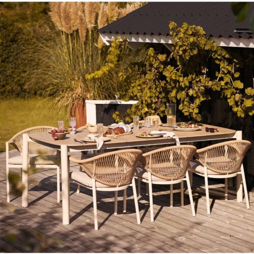 Abela Spisebord Sand Natur Aluminium