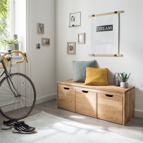 BENCH COLON w/3 DRW. OAK OIL. 810103-92 - Billede 2