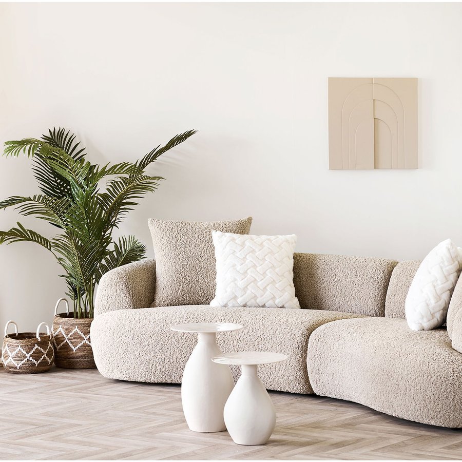 Calais Hjørnebord Off White Ø36Xh40Cm
