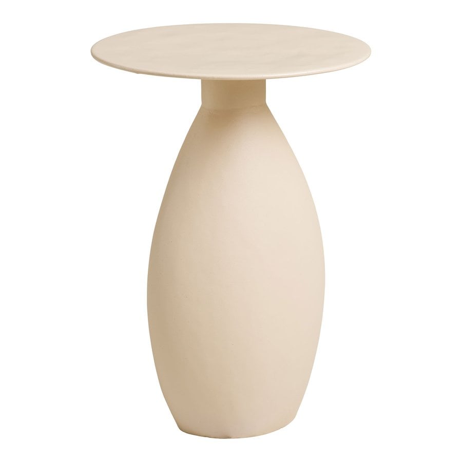 Calais Hjørnebord Off White Ø36Xh50Cm
