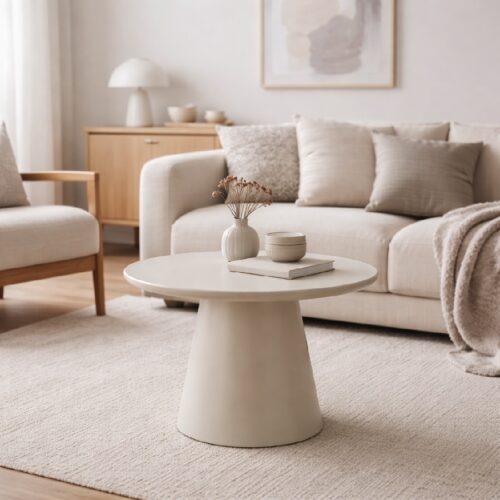 Fraser Sofabord i MDF fra Lexpo Living | Grå, Sand, Brun(light coffee) | Ø60x40 el. Ø80x50 cm